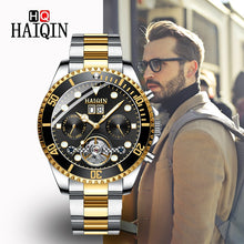 Load image into Gallery viewer, HAIQNI Men's Watches 2019 Top Luxury Golden Mechanical Watch