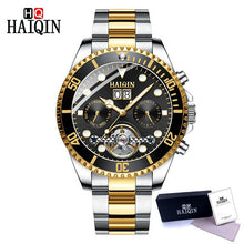 Load image into Gallery viewer, HAIQNI Men's Watches 2019 Top Luxury Golden Mechanical Watch