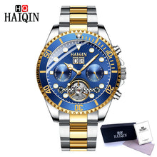 Load image into Gallery viewer, HAIQNI Men's Watches 2019 Top Luxury Golden Mechanical Watch