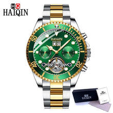 Load image into Gallery viewer, HAIQNI Men's Watches 2019 Top Luxury Golden Mechanical Watch