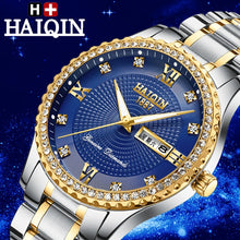 Load image into Gallery viewer, Men Watch HAIQIN Business Quartz Diamond Blue Luxury Watch