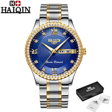 Load image into Gallery viewer, Men Watch HAIQIN Business Quartz Diamond Blue Luxury Watch