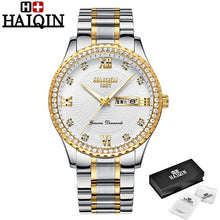 Load image into Gallery viewer, Men Watch HAIQIN Business Quartz Diamond Blue Luxury Watch