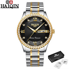 Load image into Gallery viewer, HAIQIN Men's Watches NEW Brand Business Quartz Diamond Luxury Gold Watch Men