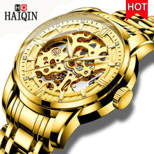 Load image into Gallery viewer, HAIQIN Men's Watches 2019 Gold Luxury Machine  Watch Men